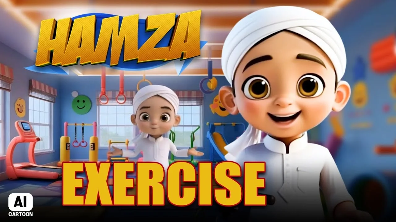 EXERCISE | Warzish | Hamza Cartoon Series | AI Cartoon Video | Madani Channel Program